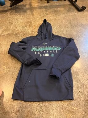 Nike Seattle Mariners Navy Pullover Hoodie - Mariners Baseball. Unisex.